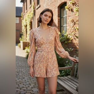 Aqua Romper, Gold Multi, XS, NWT